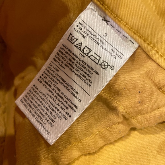 Old Navy Puxe Pants Size 2 Yellow Casual - Picture 4 of 6